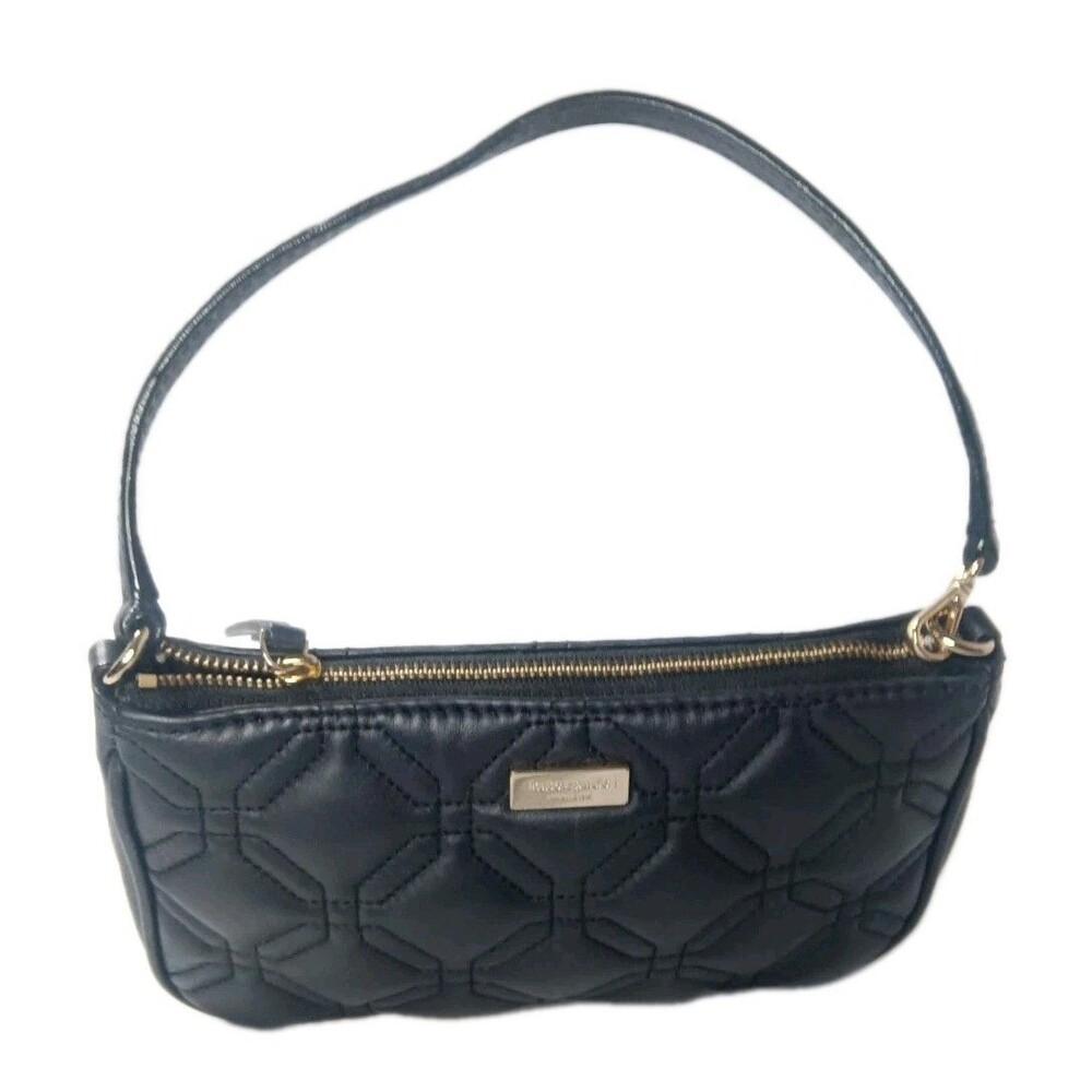 Kate Spade Linet Astor Court Quilted Black Leather Wristlet Purse WLRU1780 - Picture 7 of 11